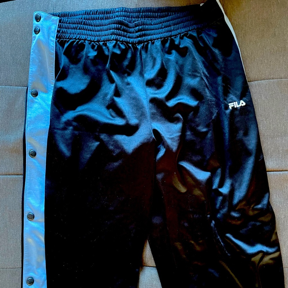 Fila Black Pants with Blue Accents